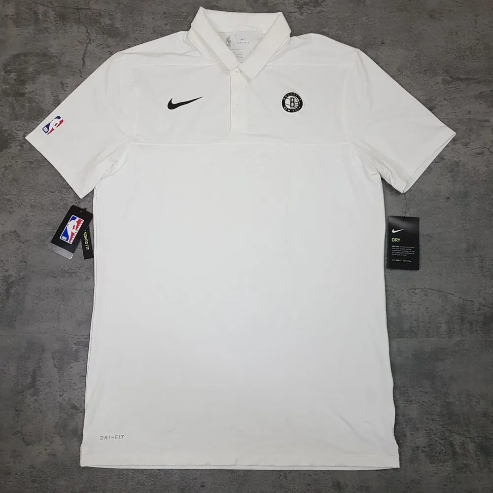 NIKE Brooklyn‎ Nets NBA Statement Player Issued Polo Shirt Mens Size MEDIUM TALL